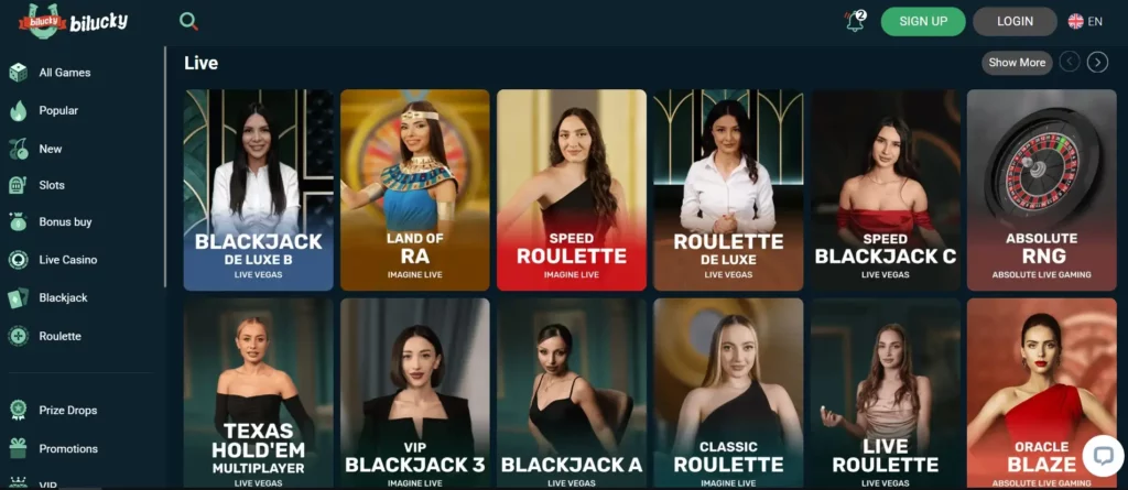 Live Casino met professionele dealers